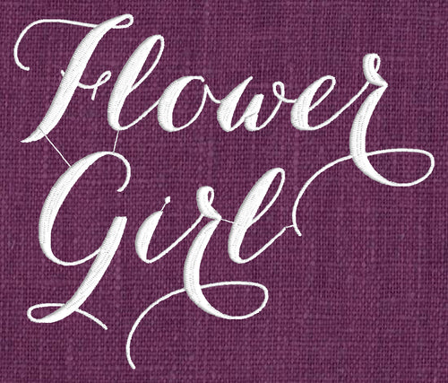 Wedding "Flower Girl" Design - EMBROIDERY DESIGN FILE - Instant download - Vp3 Dst Hus Jef Pes Exp formats