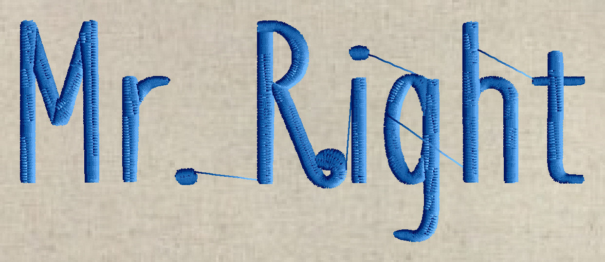 Wedding "Mr Right" and" Mrs Always Right" Design - EMBROIDERY DESIGN FILE - Instant download