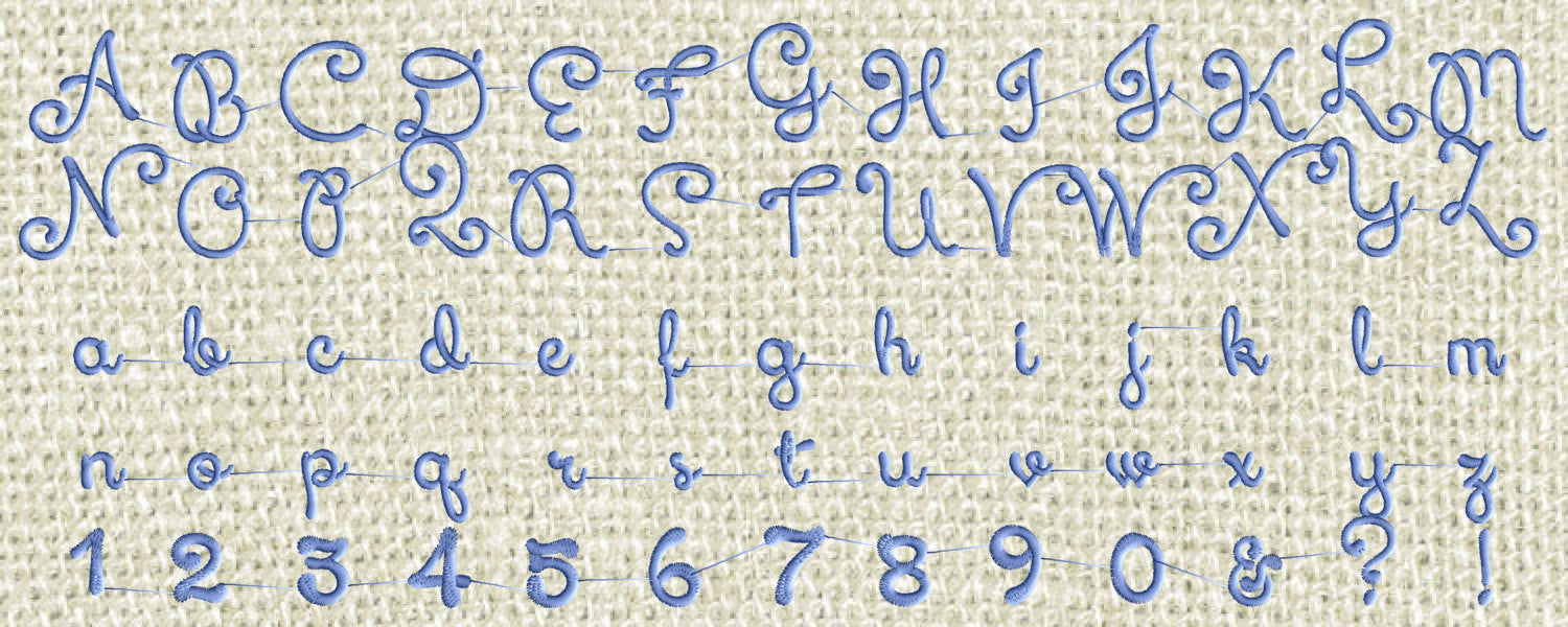 Madelynn Grace Full 1.5" Font with symbols & numbers Embroidery File - EMBROIDERY DESIGN FILE - Instant download - Dst Hus Jef Pes Exp format