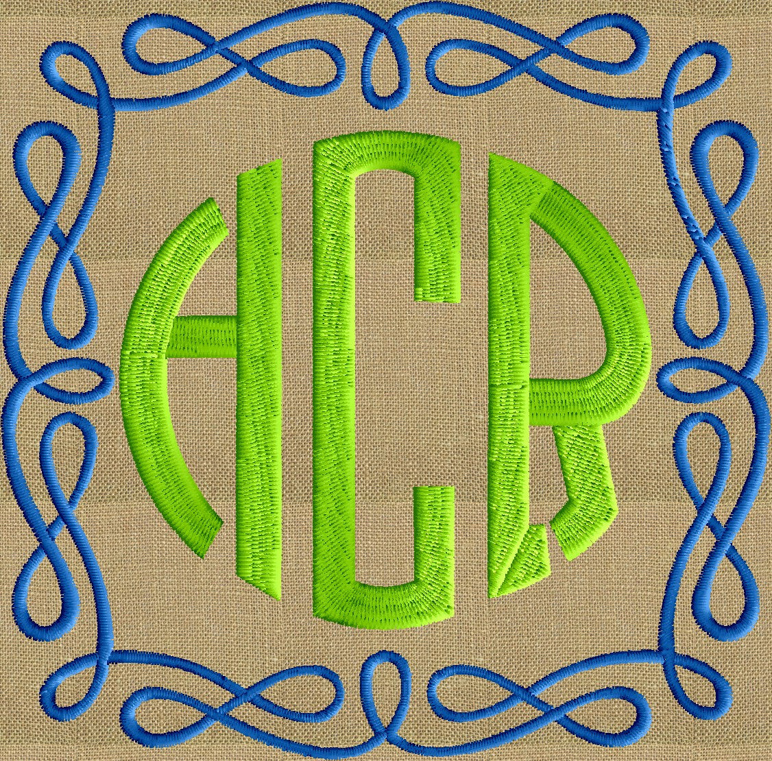 Infinite Frame Monogram -Font not included - EMBROIDERY DESIGN - Instant download