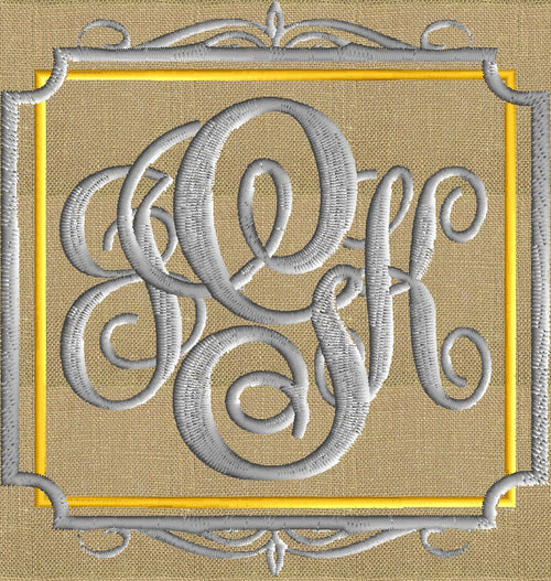 Leonardo Frame Design - scroll square - EMBROIDERY DESIGN FILE - Instant download - Dst Hus Jef Pes Exp formats