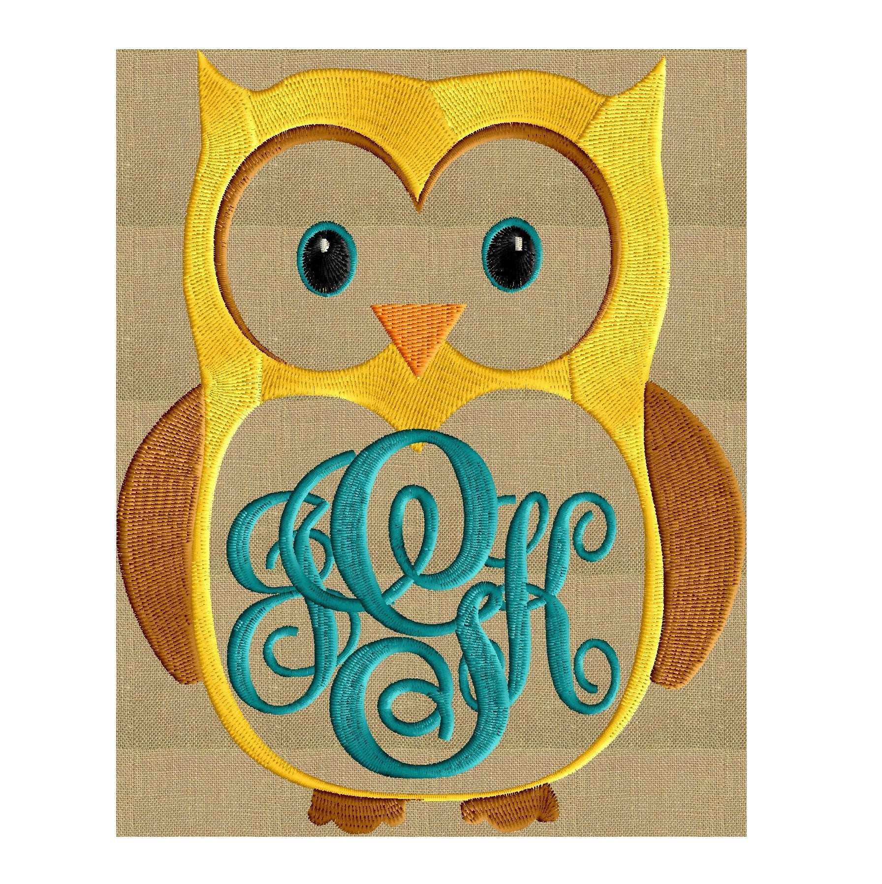 Owl Frame Design - EMBROIDERY DESIGN FILE - Instant download animals