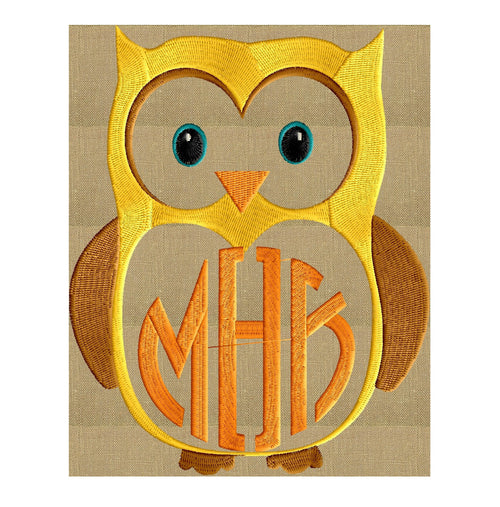 Owl Frame Design - EMBROIDERY DESIGN FILE - Instant download animals