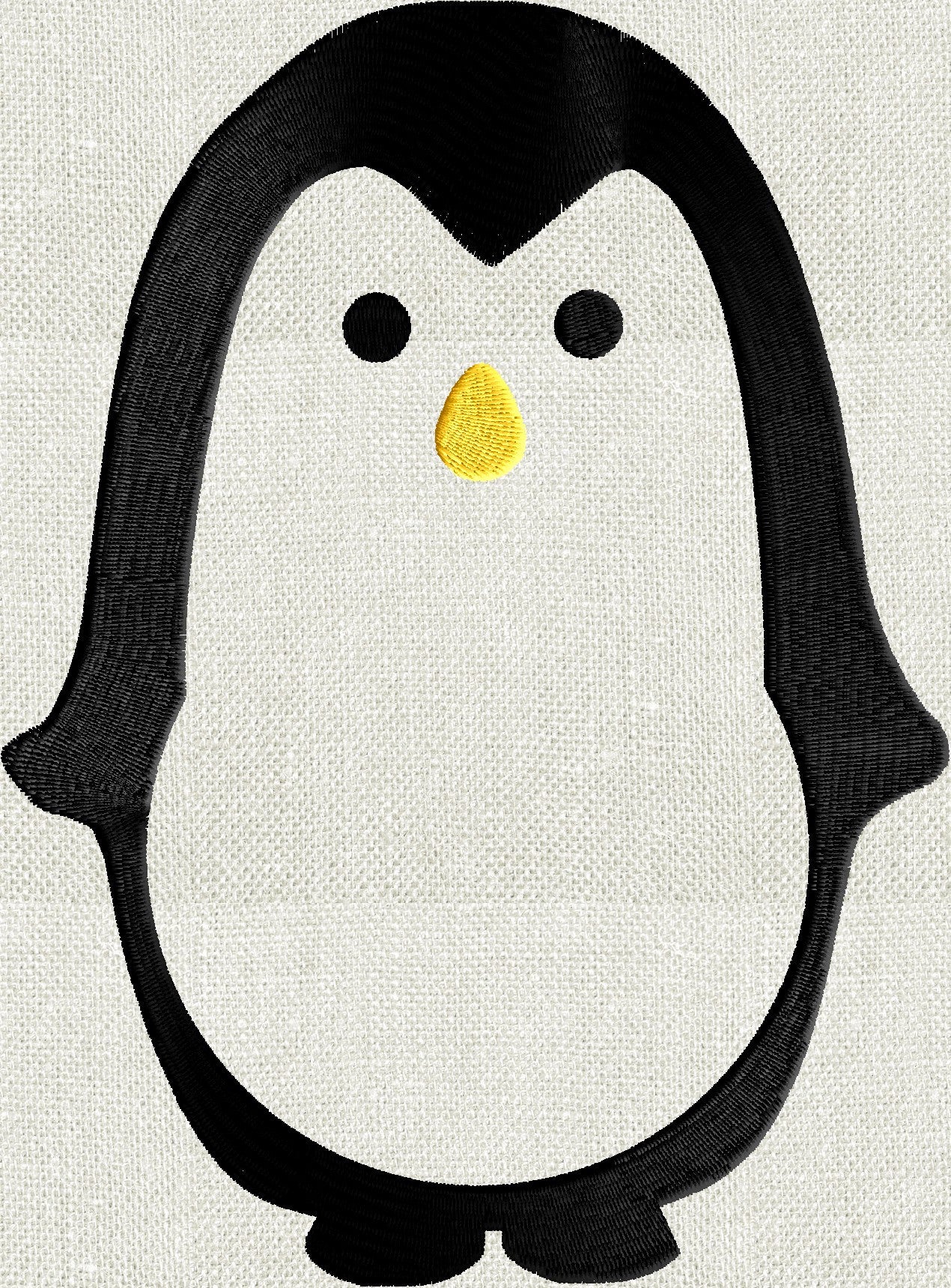 Penguin Frame Design - EMBROIDERY DESIGN FILE - Instant download animals