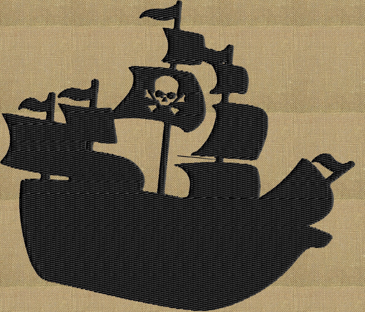 PIRATE SHIP Embroidery Design - EMBROIDERY Design FILE - Instant download - fun stuff