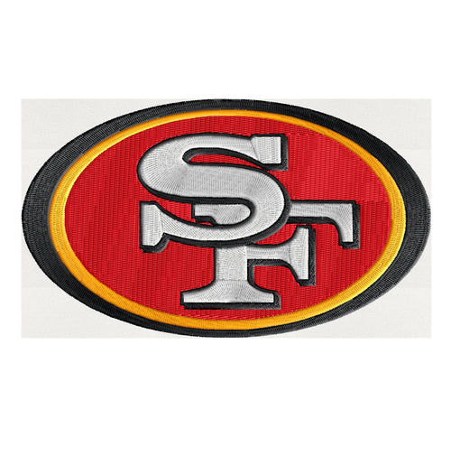 Oval SF football team - EMBROIDERY DESIGN File- Instant download -Exp Jef Vp3 Pes Dst Hus - superbowl San Francisco 49ers