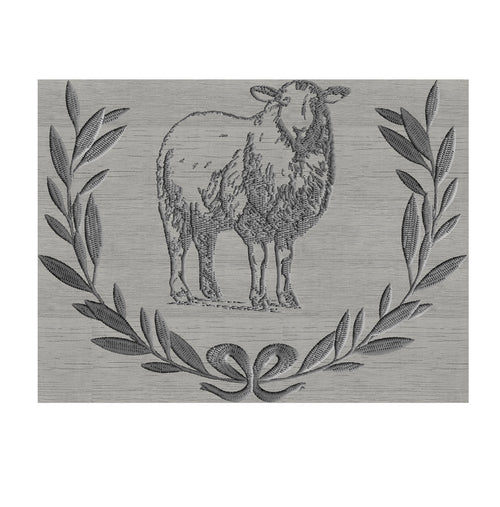 Sheep Lamb with Laurel wreath - Embroidery DESIGN FILE  Instant download 2 sizes & colors Hus Dst Jef Pes Exp Vp3 Easter Passover sheep lamb