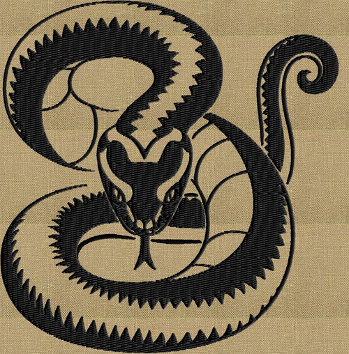 Hissing Snake - Embroidery DESIGN FILE animals