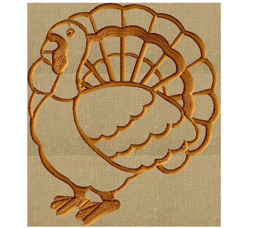 Turkey Thanksgiving EMBROIDERY DESIGN FILE animals